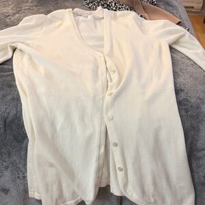 Isaac Mizrahi Classic Cream Cardigan EUC